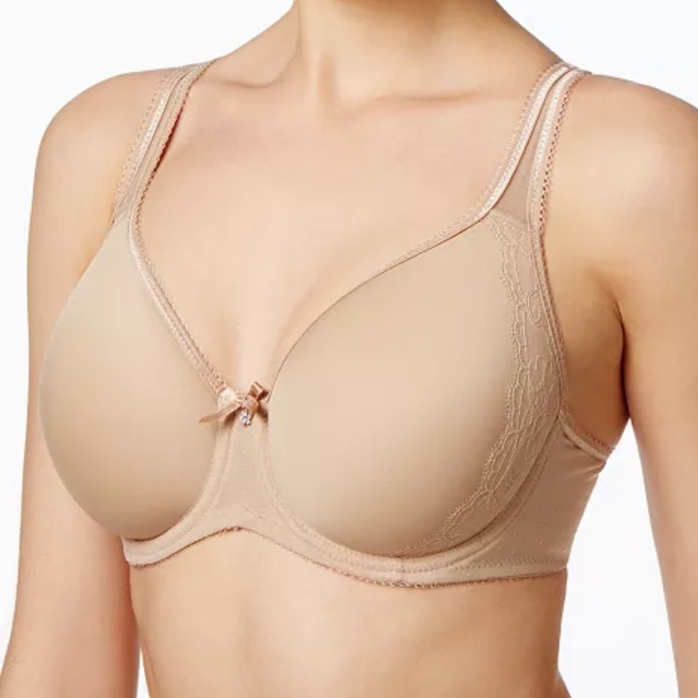 NWT Wacoal Retro Chic Seamless Underwire Contour Bra 853186 in Toast | Size 38D